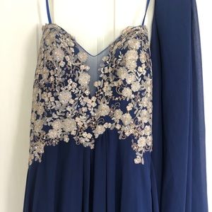Blue prom dress